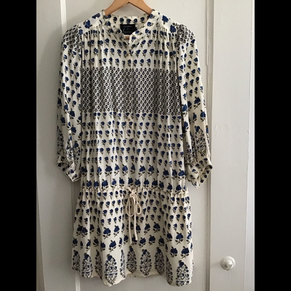 Ulla Johnson Silk Floral Button Tie Dress EUC